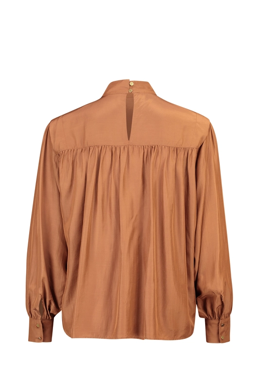 Glanzende blouse met col