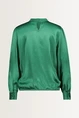 Glanzende blouse met keyhole-detail
