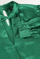 Glanzende blouse met keyhole-detail