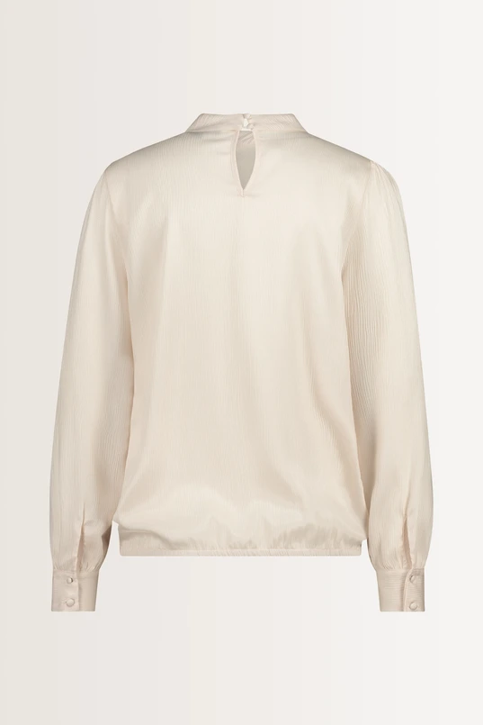 Glanzende blouse met keyhole-detail