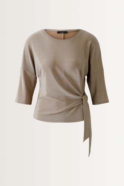 Glanzende top in stretchstof OUI