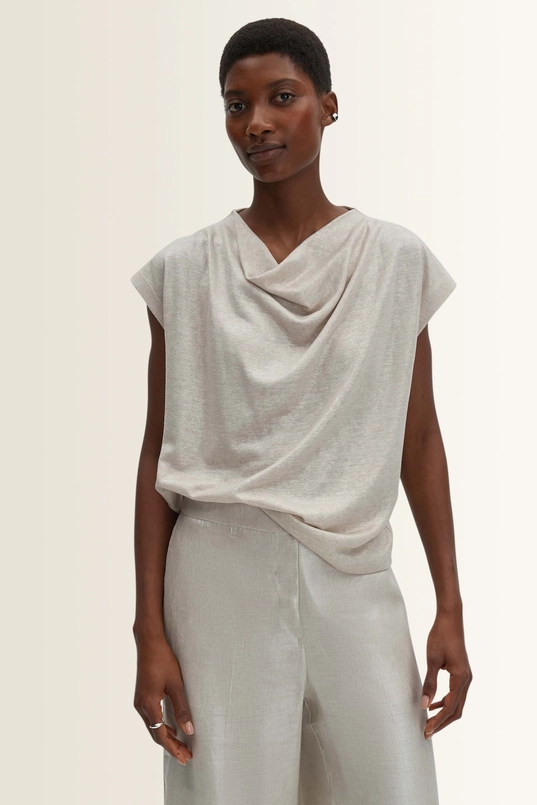 Glanzende top met watervalhals Kevine Someday