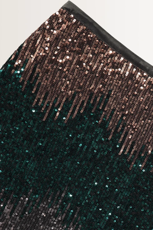 Glitterrok met kleurverloop