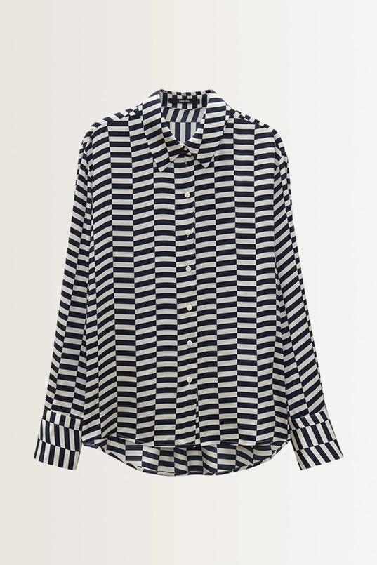 Grafische blouse subtiele glans Zphere Someday