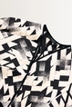 Grafische kimono quilted effect