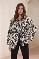 Grafische kimono quilted effect
