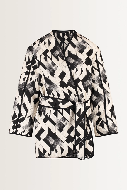 Grafische kimono quilted effect