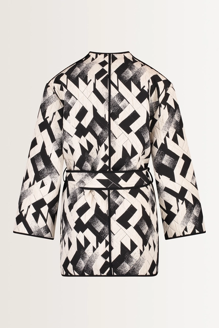 Grafische kimono quilted effect