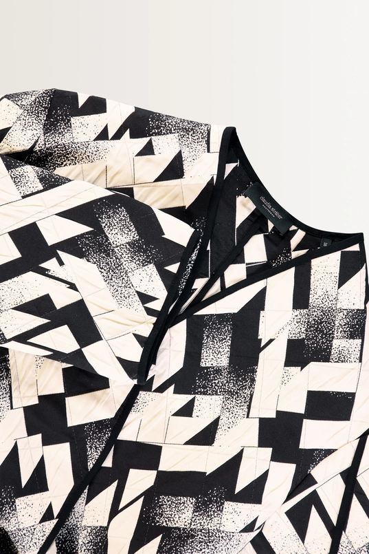 Grafische kimono quilted effect