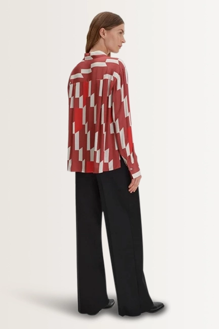 Grafische satijnen blouse Zinnova Someday