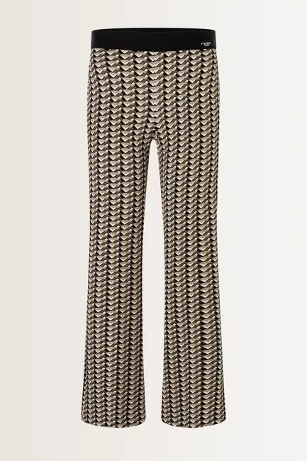 Grafische slim-fit broek Faith Cambio