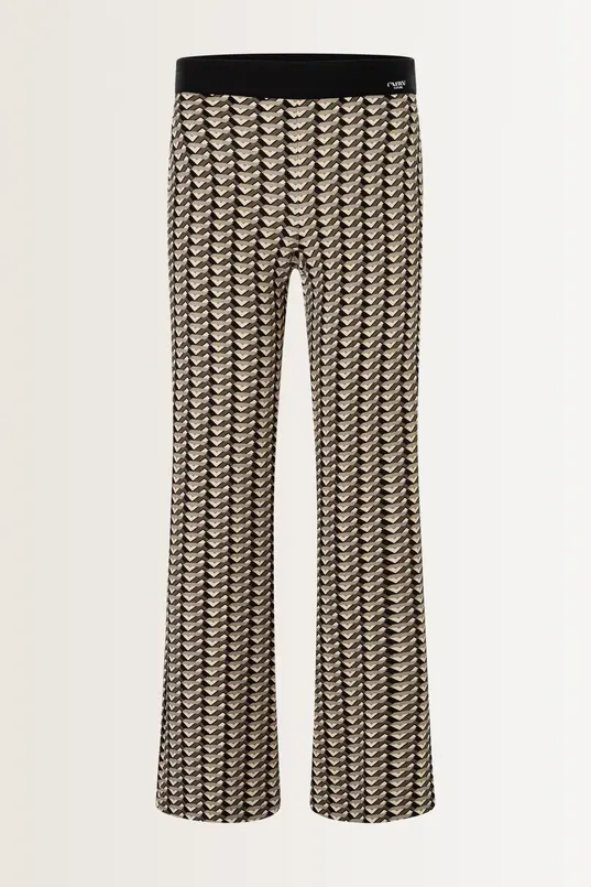 Grafische slim-fit broek Faith Cambio