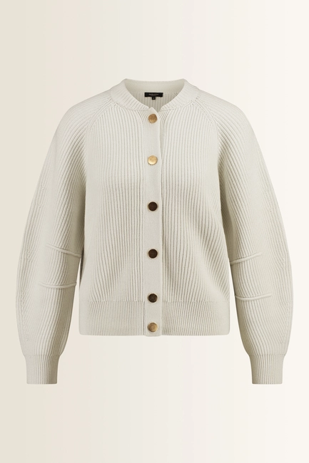 Grofgebreid vest met barrel mouwen