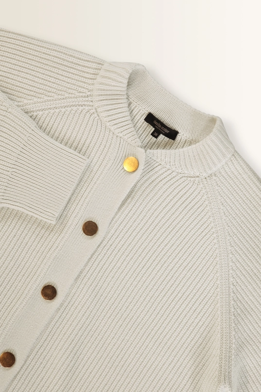 Grofgebreid vest met barrel mouwen