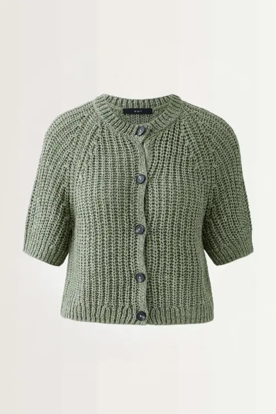 Grofgebreid vest met korte mouwen OUI