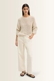 Grofgebreide cropped trui open structuur Marc O'Polo