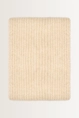 Grofgebreide shawl van wolmix