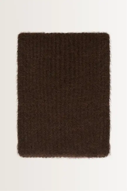 Grofgebreide shawl van wolmix