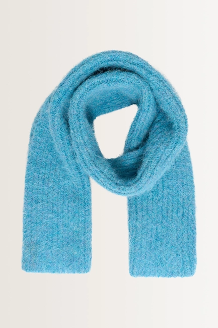Grofgebreide shawl van wolmix