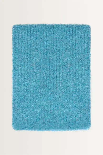Grofgebreide shawl van wolmix