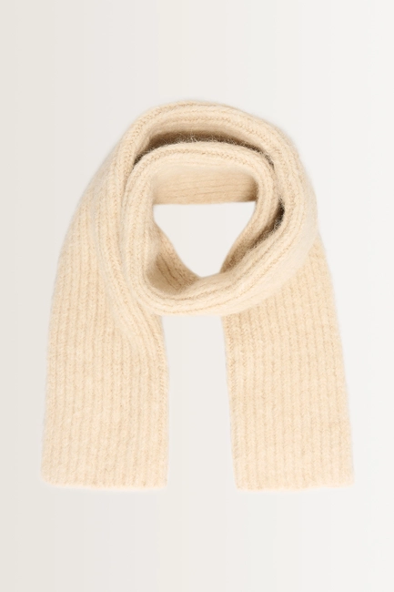 Grofgebreide shawl van wolmix