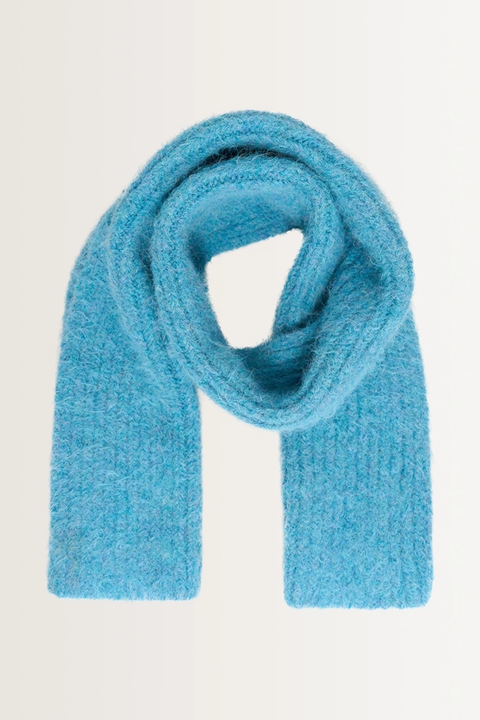 Grofgebreide shawl van wolmix
