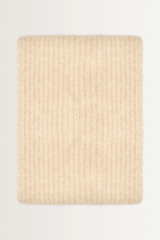 Grofgebreide shawl van wolmix