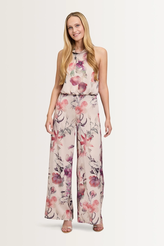 Halterjumpsuit met bloemenprint Vera Mont