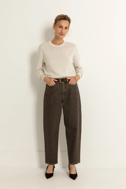 High waist barrel jeans