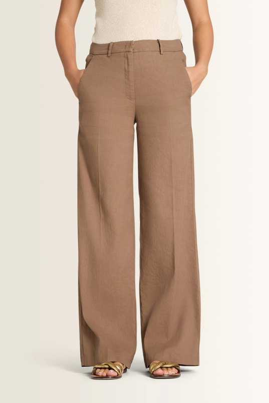 Hoge taille linnen pantalon Mira Cambio