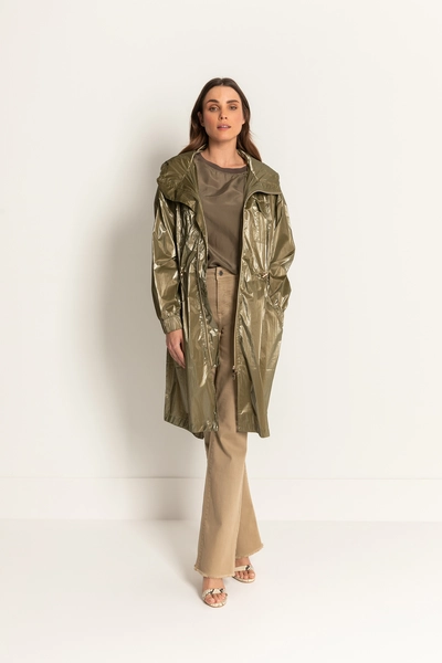 Hoogglanzende parka