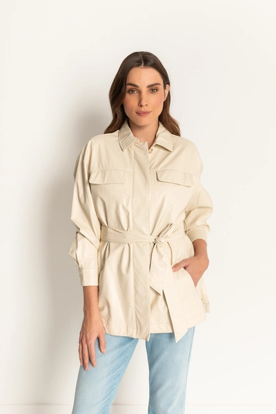 Imitatieleren blouse