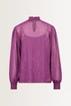 Jacquard blouse met goudaccenten