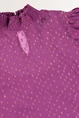 Jacquard blouse met goudaccenten