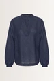 Jacquard blouse met mao-kraag