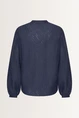 Jacquard blouse met mao-kraag