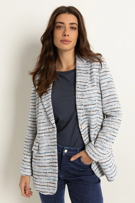 Jacquard boyfriend blazer