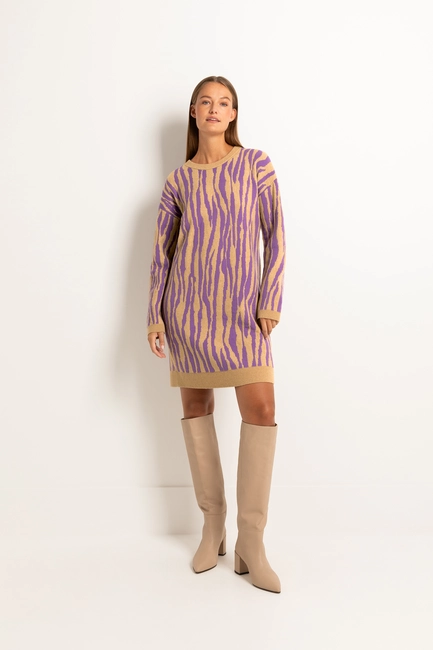 Jacquard gebreide jurk