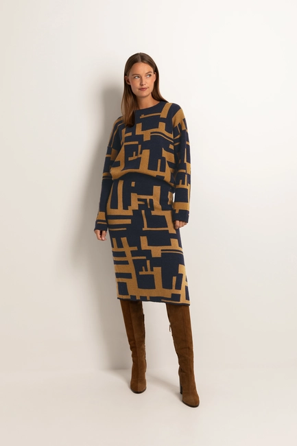 Jacquard gebreide rok