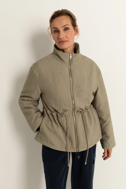 Jacquard jack met opstaande kraag Maura