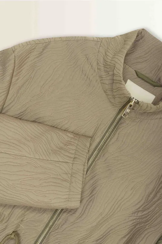 Jacquard jack met opstaande kraag Maura