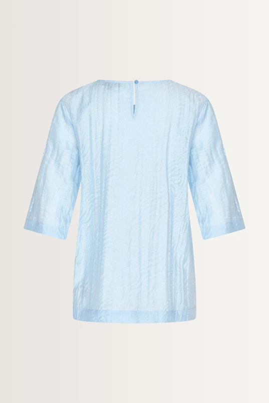 Jacquard top splitmouwen