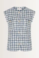 Jacquard vest tweed-look