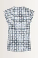 Jacquard vest tweed-look