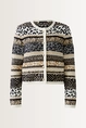 Jacquardgebreid vest met dessins OUI