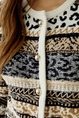 Jacquardgebreid vest met dessins OUI