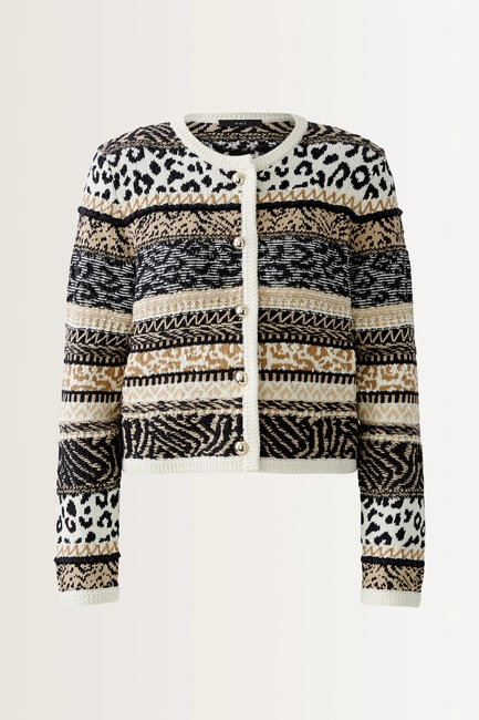 Jacquardgebreid vest met dessins OUI