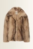 Jasje van langharige faux fur met dierdessin MAURA