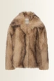 Jasje van langharige faux fur met dierdessin MAURA