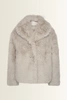 Jasje van langharige faux fur met sjaalkraag MAURA
